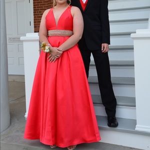 Camille La Vie halter beaded waist dress #41380